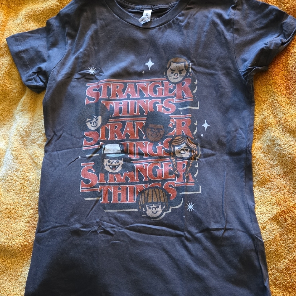Stranger Things Kids Graphic T-Shirt - Black